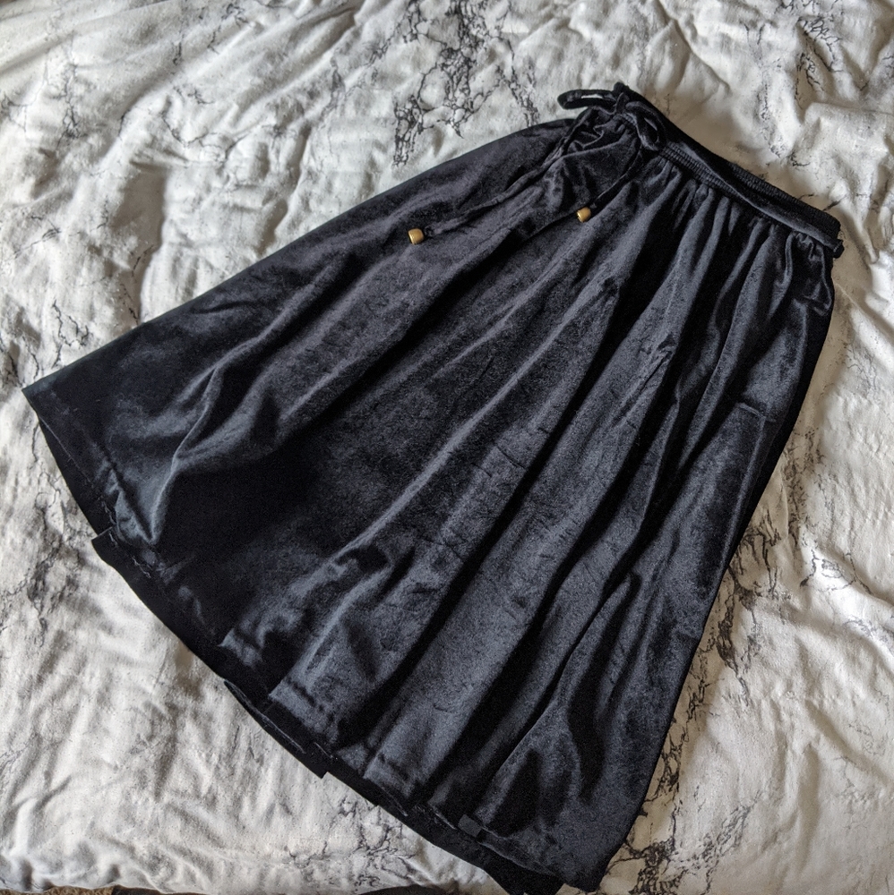Black Velvet Skirt